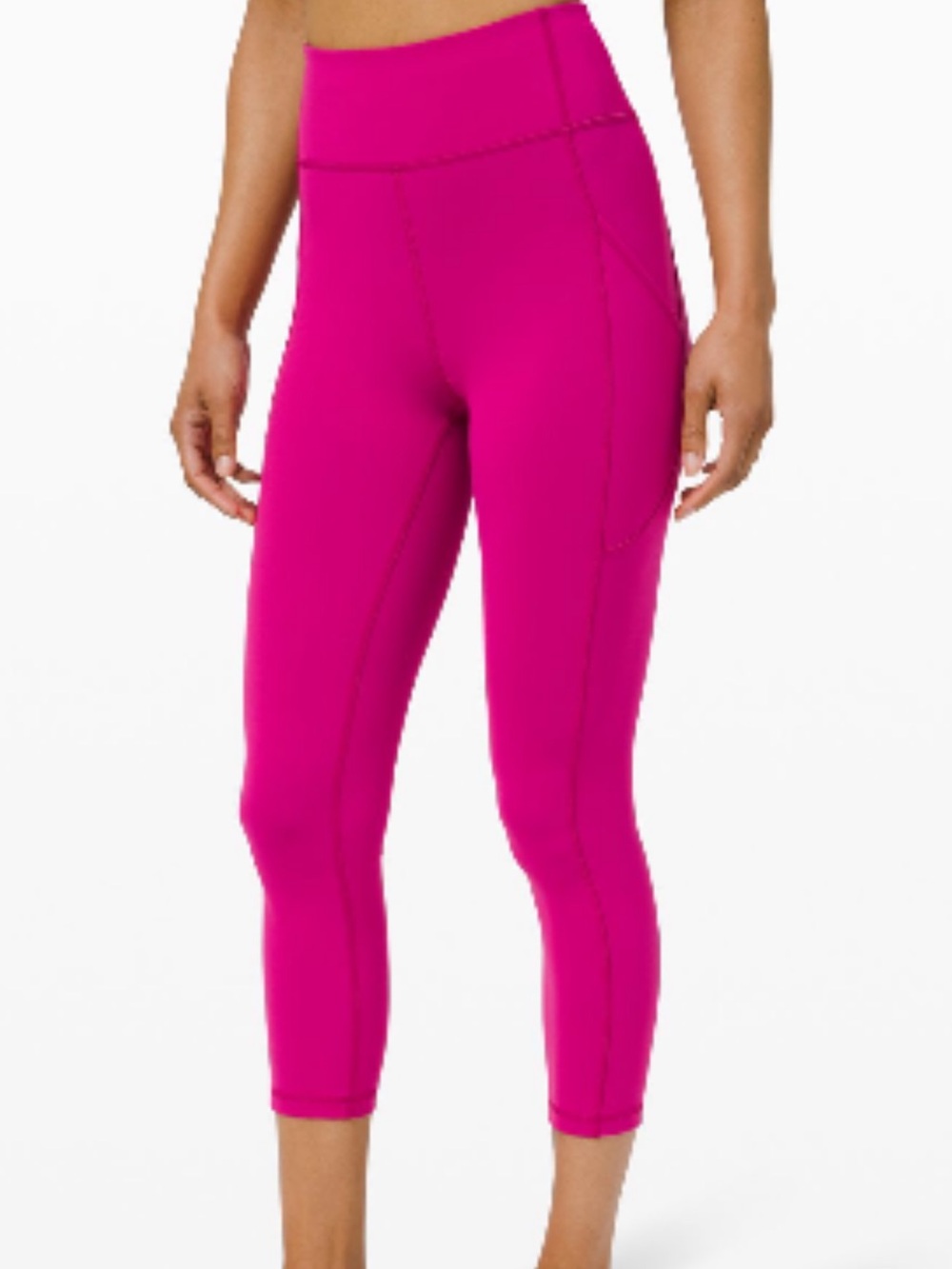 lululemon athletica Bright Fuchsia High-Rise Capri Leggings